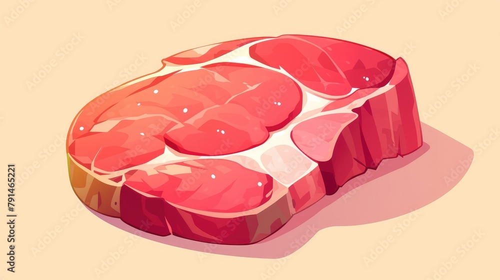 Discover the vibrant 2d piece of meat icon a mouthwatering food icon in stunning format Discover the vibrant 2d piece of meat icon a mouthwatering food icon in stunning format