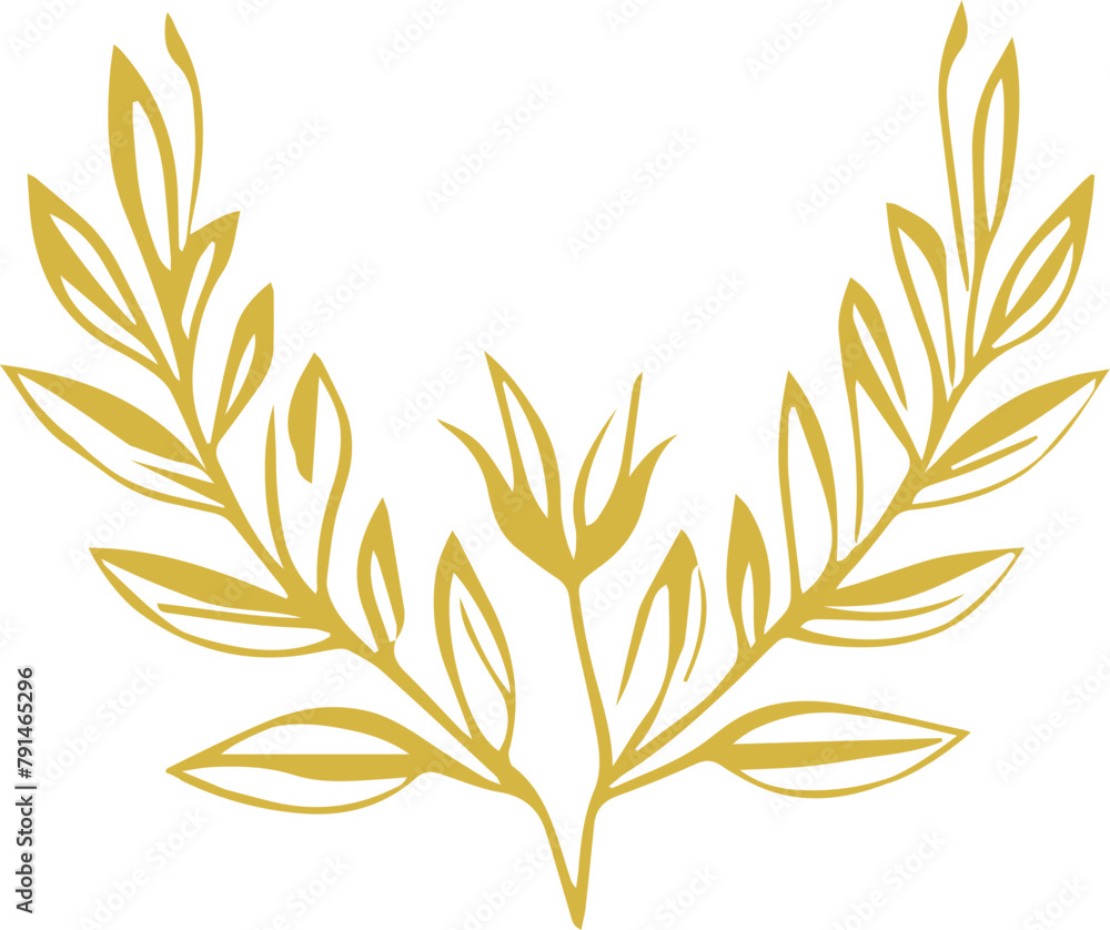 Fototapeta premium aesthetic plant wedding outline decoration