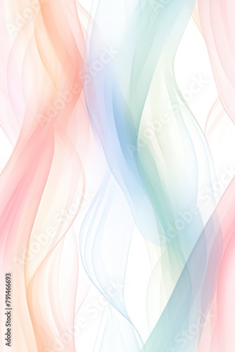 vintage illustrator watercolor style pattern, soft colors, white background, thin satin ribbons