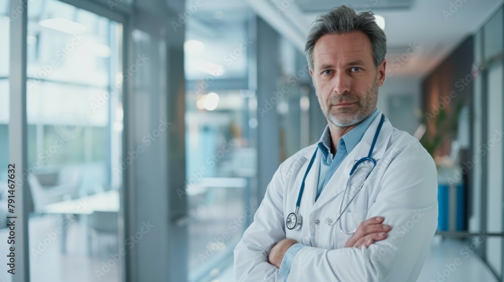 A Confident Doctor Standing Firmly A Confident Doctor Standing Firmly