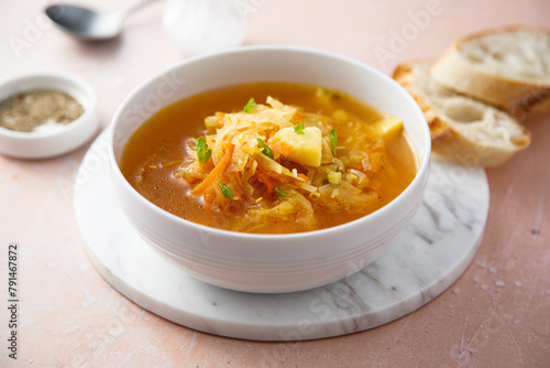 Homemade sauerkraut soup