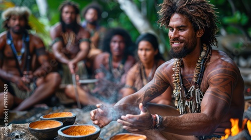 A traditional way of drinking kava in Vanuatu.