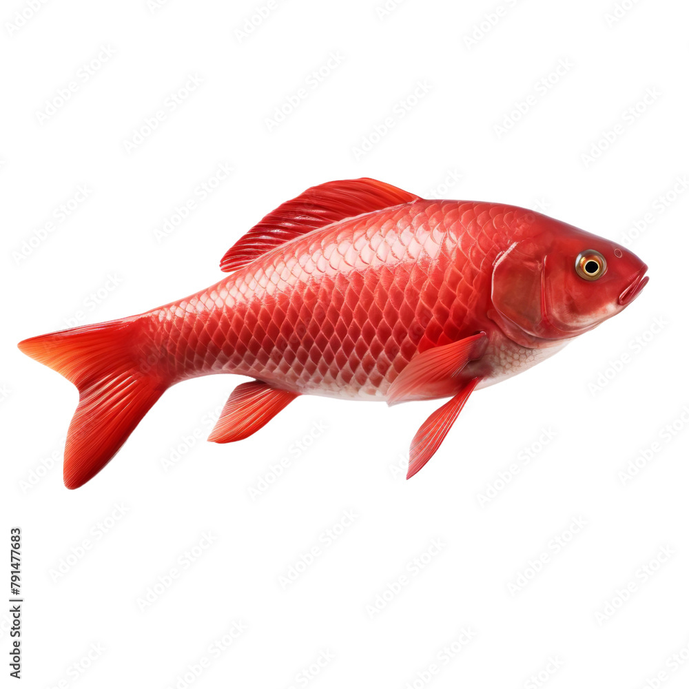 Beautiful Red Carp Isolated On White Backgorund Beautiful Red Carp Isolated On White Backgorund