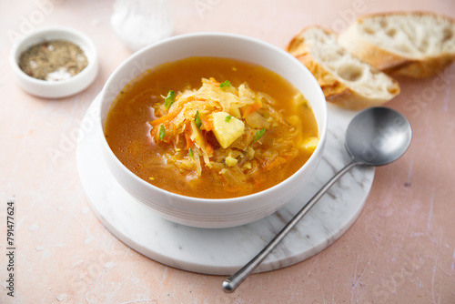 Homemade sauerkraut soup