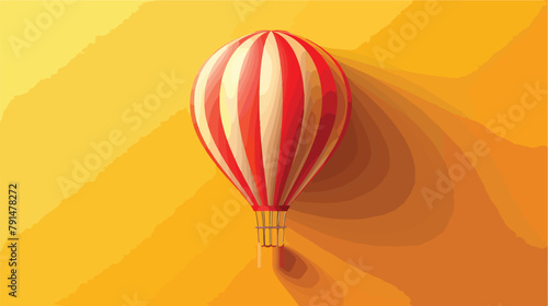 Hot air balloon realistic hot air balloon with red 