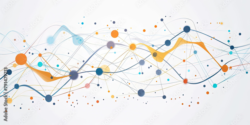 Business Applications of Tableau Network Diagram Data Visualization - obrazy, fototapety, plakaty 