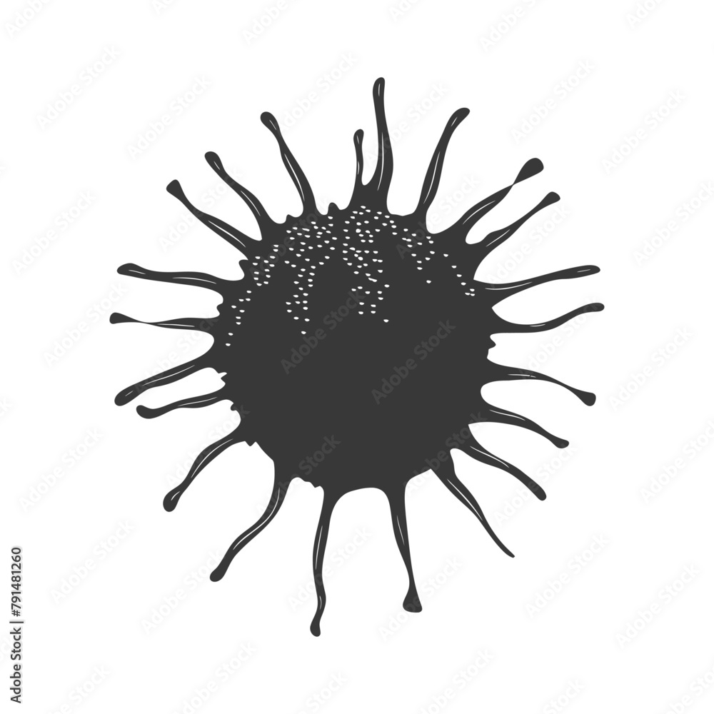 Silhouette virus black color only full body