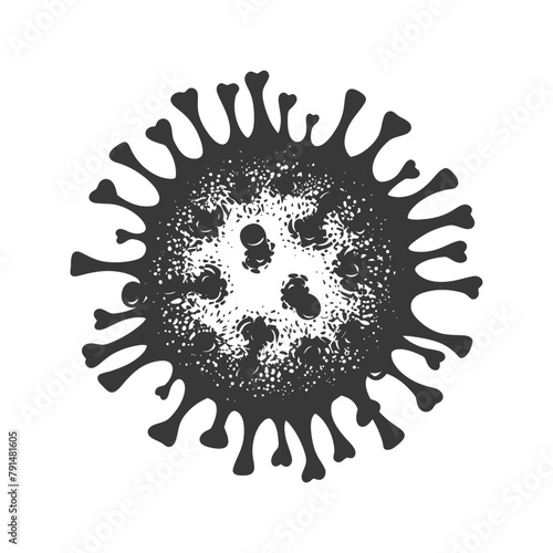 Silhouette virus black color only full body