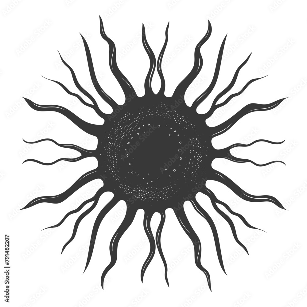 Silhouette virus black color only full body Silhouette virus black color only full body