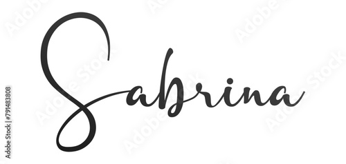 Sabrina - black color - name written - ideal for websites, presentations, greetings, banners, cards, t-shirt, sweatshirt, prints, cricut, silhouette, sublimation, tag