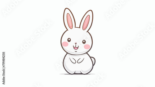 Kawaii avatar sweet rabbit icon. Element of kawaii 