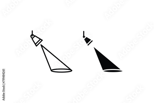 spotlight icon. Searchlight icon. vector illustration for mobile concept and web design on white background