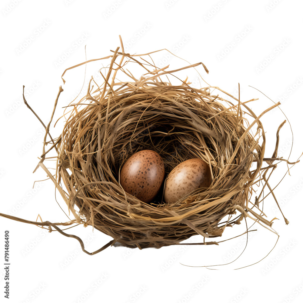 Beautiful Robins Nest Isolated On White Backgorund Beautiful Robins Nest Isolated On White Backgorund