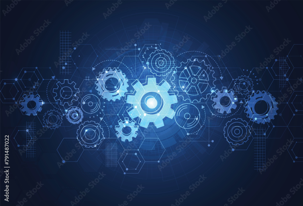 Abstract gear wheel mechanism background. Machine technology. Vector illustration Abstract gear wheel mechanism background. Machine technology. Vector illustration