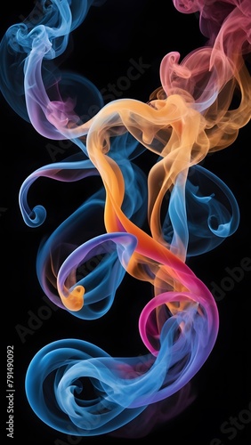Multicolored liquid, melting abstract style, isolated plain background.