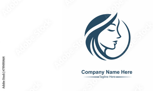 spa logo simple Woman face logo icon vector. Woman face logo design vector illustration, Girl silhouette for cosmetics, beauty, salon, health and spa, fashion themes.