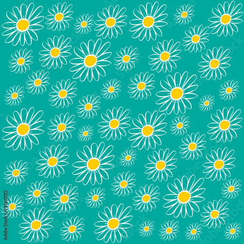 Fondo floral con margaritas.