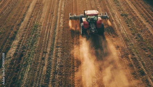 Smart Farming: Agriculture Tractor Applying Fertilizer