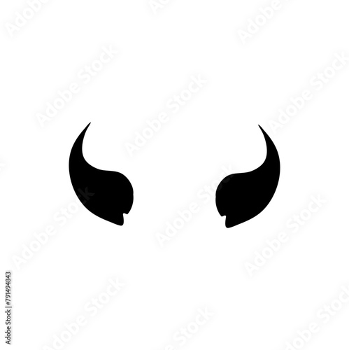 Devil horn silhouette