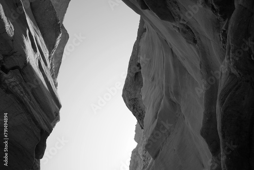 Stones with misterious sunlights in Red canyon,Israel, near Eilat photo