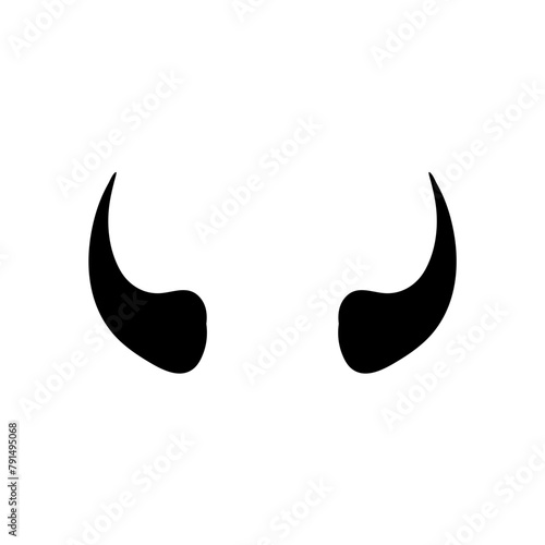 Devil horn silhouette