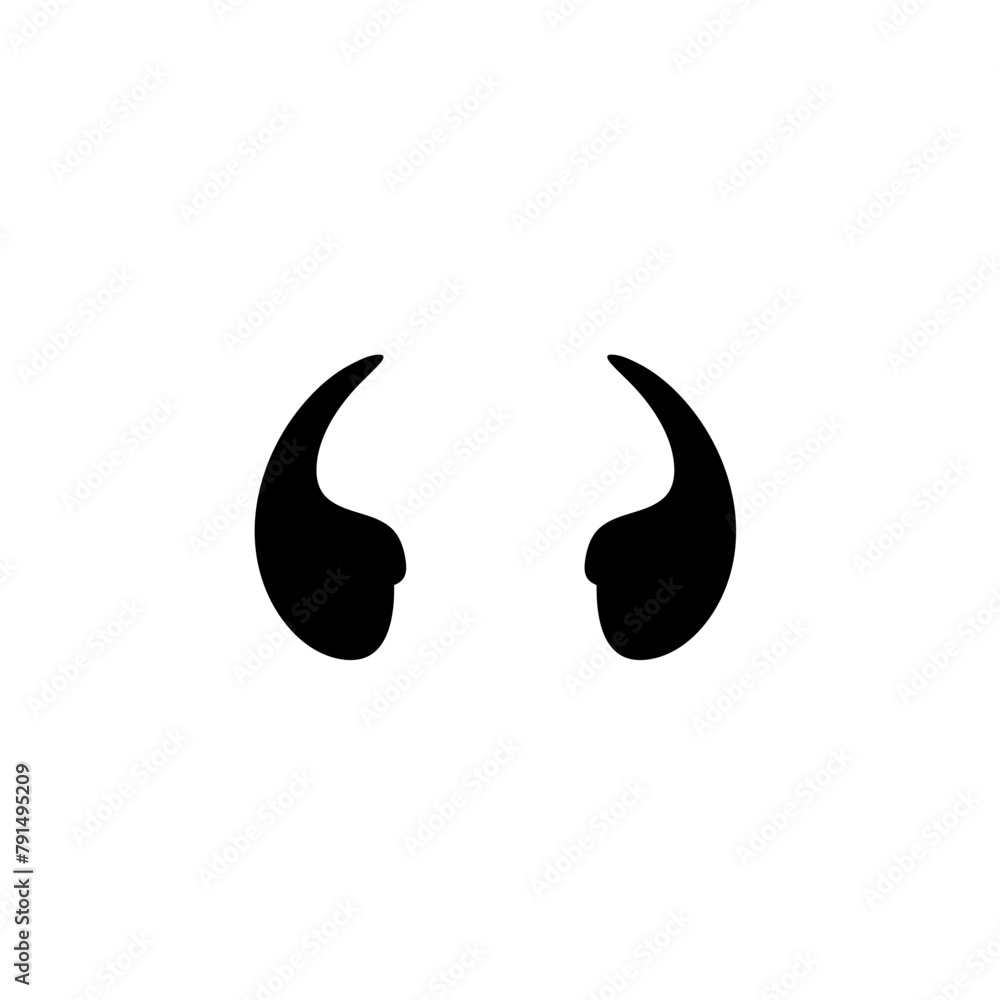 Devil horn silhouette