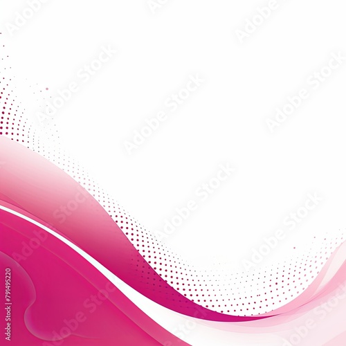 Magenta and white vector halftone background with dots in wave shape, simple minimalistic design for web banner template presentation background