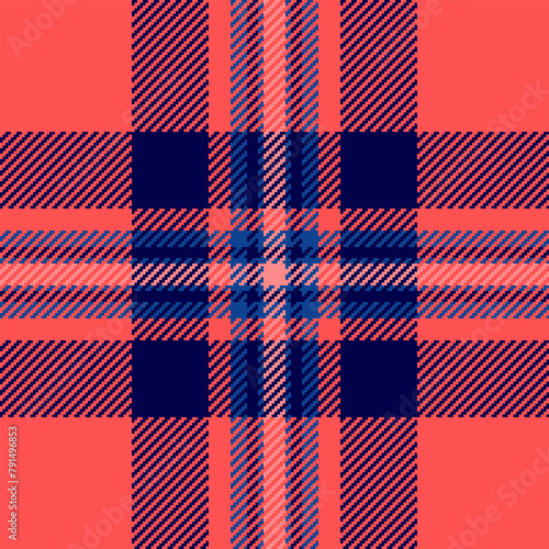 Textile design of textured plaid. Checkered fabric pattern swatch for shirt, dress, suit, wrapping paper print, invitation and gift card.