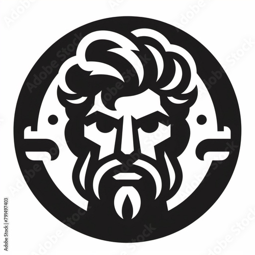 Heroic Legacy Ancient Hercules Logo Mythical Warrior Vector Symbolic Design photo