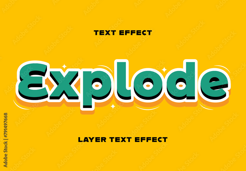 Explode Text Effect Layout Stock Template | Adobe Stock
