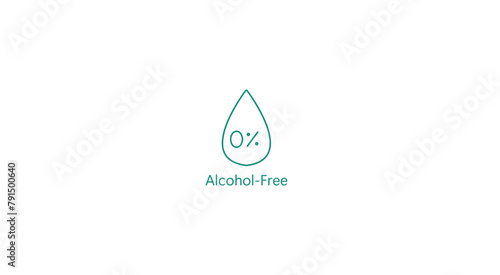 Alcohol-Free Icon: Safe and Sober Lifestyle Vector Design
