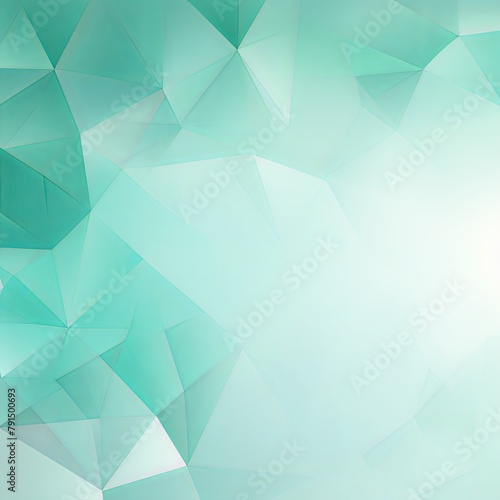 Mint Green abstract background with low poly design, vector illustration in the style of mint green color palette with copy space