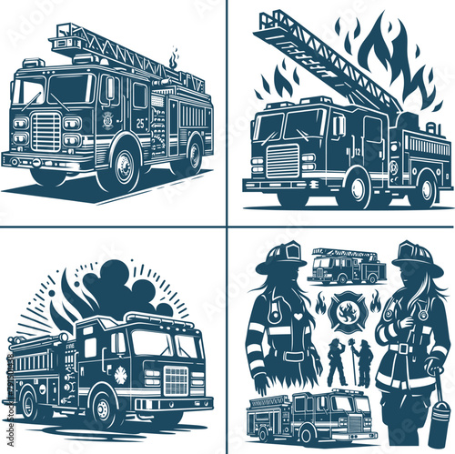 American Flag Fire Truck Vector File , Firefighter Vector, Firefighter Truck, fire truck silhouette fire truck, Firetruck Fireman SVG ,Maltese Cross Svg