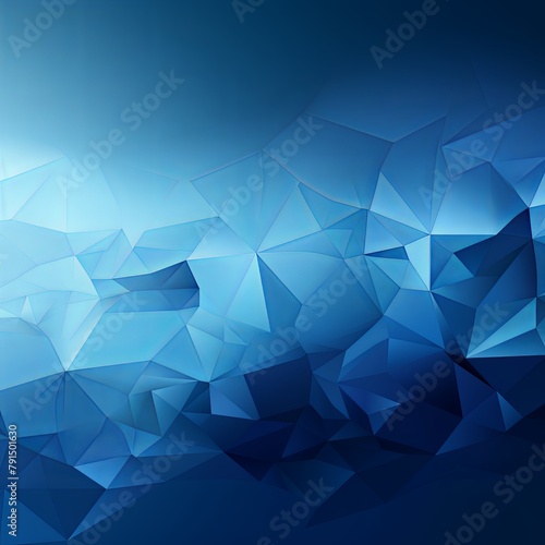 Navy Blue abstract background with low poly design, vector illustration in the style of navy blue color palette with copy space for photo text