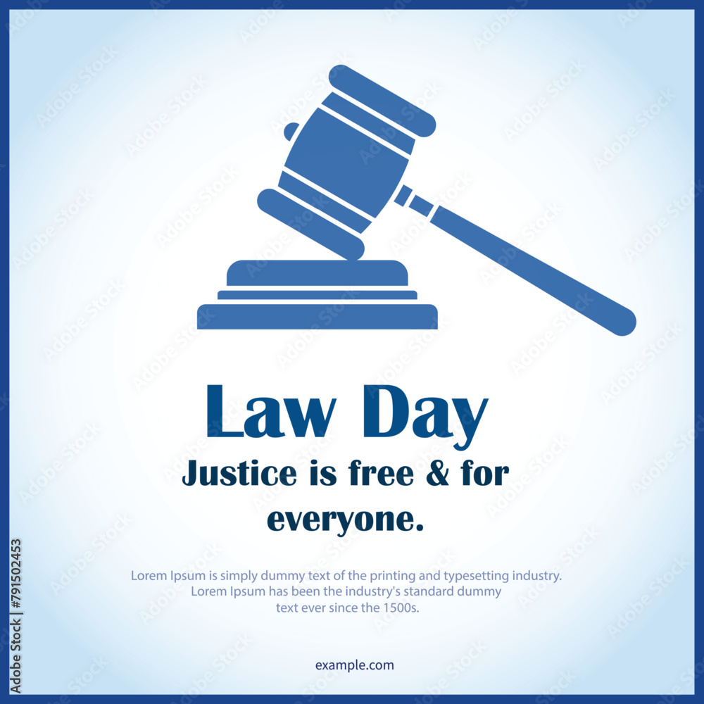 Vector illustration Happy Law Day, law day, editable post banner