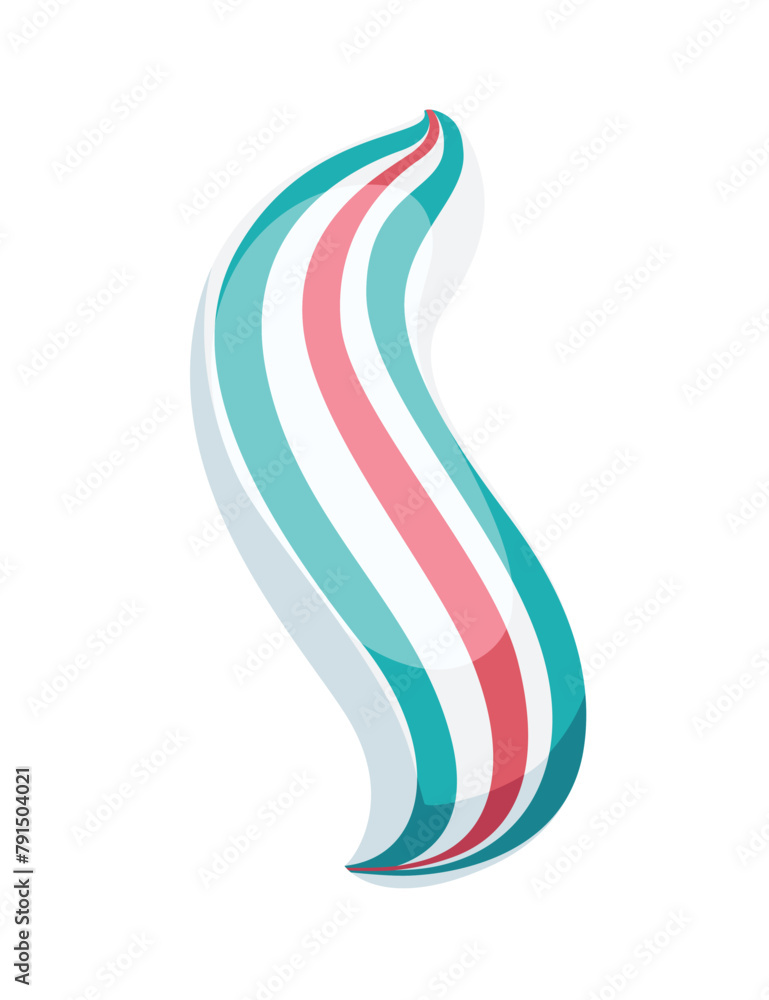 Naklejka premium Colorful mint toothpaste vector illustration isolated on white background