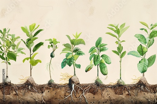 An illustration of grafting for disease-resistant plants, emphasizing its importance in agriculture. photo