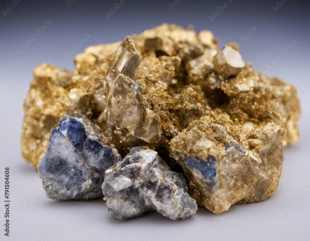 Nugget, colour metal. Macro. Nugget, colour metal. Macro.