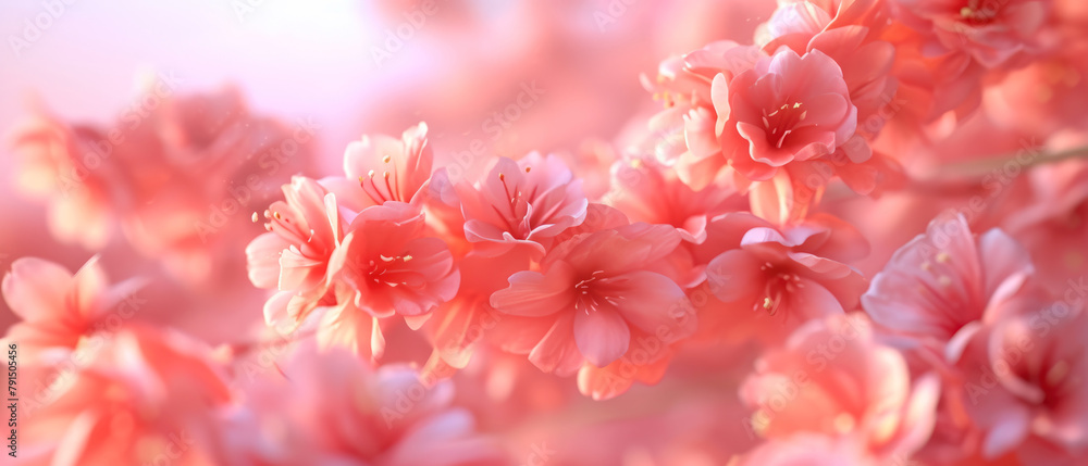 Abstract floral background. Trendy, surreal peach fuzz, pink mockup. Generative ai Abstract floral background. Trendy, surreal peach fuzz, pink mockup. Generative ai