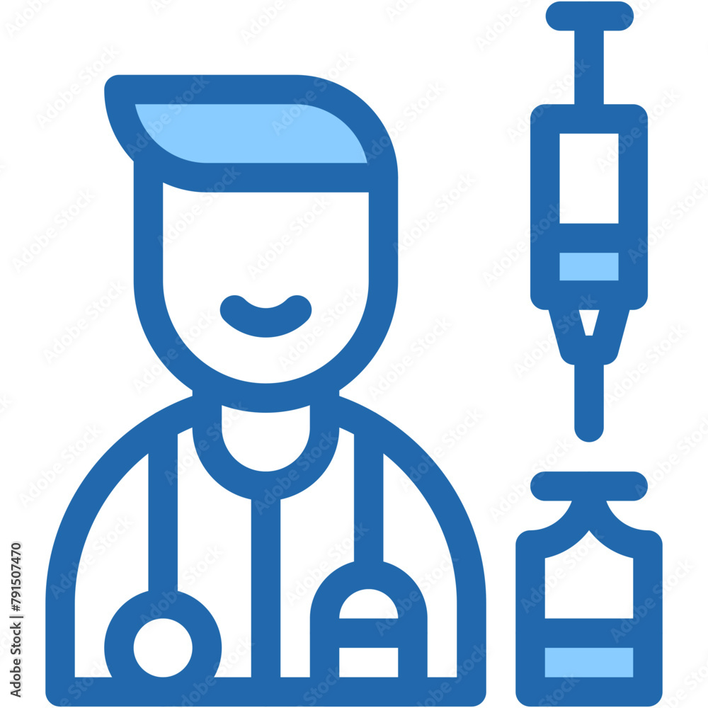 Vector Icon doctor, injection, covid, vaccine, healthcare Icon Vector Icon doctor, injection, covid, vaccine, healthcare Icon