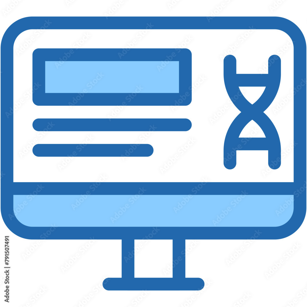 Vector Icon DNA, genetic, laptop, structure, genetical Icon Vector Icon DNA, genetic, laptop, structure, genetical Icon