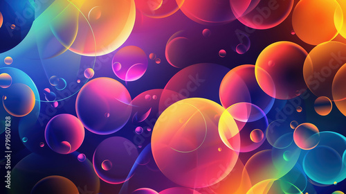 Abstract Backgrounds Geometric design linear bubbles photo