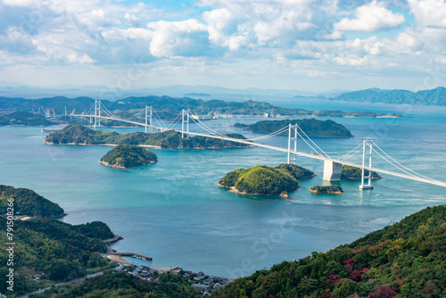 来島海峡大橋を望む