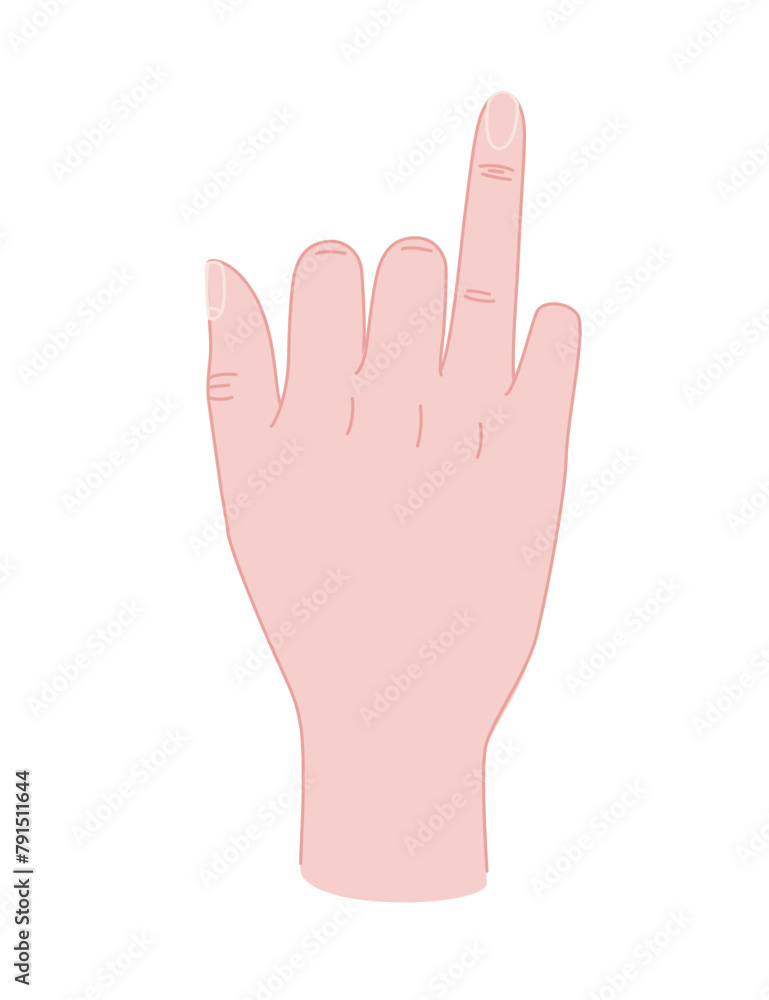 Human hand palm gesture vector illustration isolated on white background Human hand palm gesture vector illustration isolated on white background