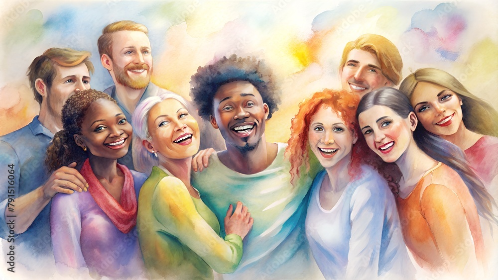 Celebrating Diversity: Friends Embracing Unity in a Vibrant Social Gathering