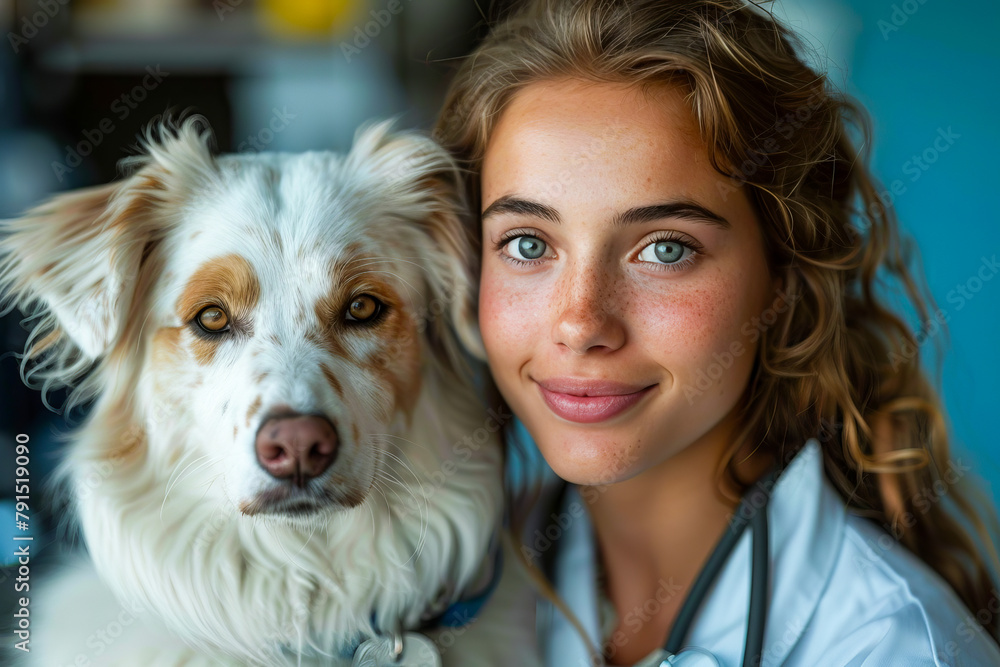 Professional Portrait of Female Vet and White Dog
Professional Portrait of Female Vet and White Dog