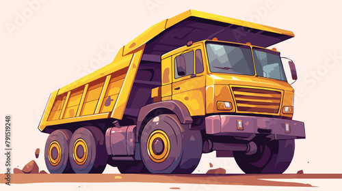 Dump Truck Lorry Heavy Vehicle Transportation Vecto