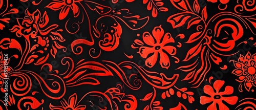 Smooth Texture of Indonesian Batik Motifs: Close-up Photography