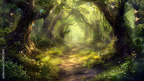 Illustration fantasy forest