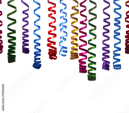 decorative multicolored streamer ribbons